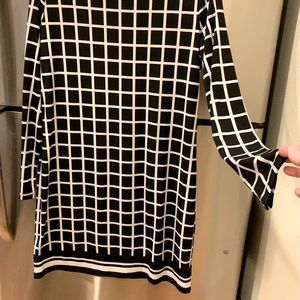 Michael Kors Black & White Checkered Dress